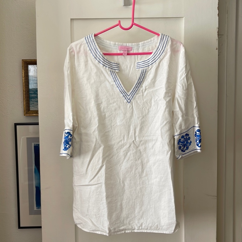EUC lily pulitzer linen/cotton tunic